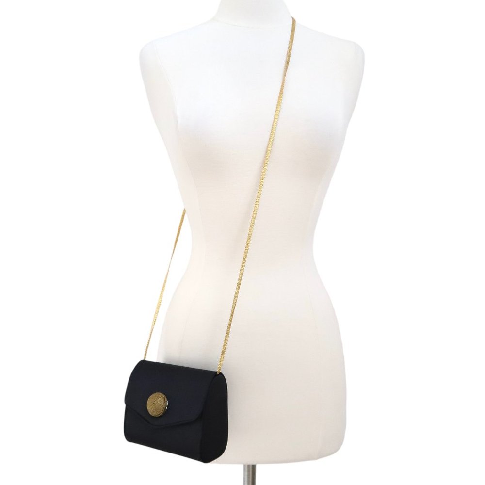 vtg CAREY ADINA black satin Evening bag Crossbody handbag - Picture 2 of 7